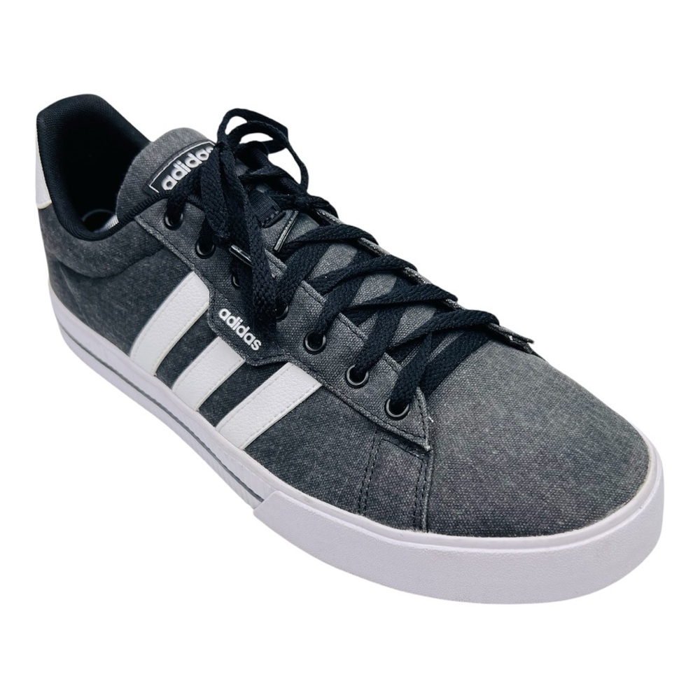 Men’s Adidas Daily 3.0 Black/White Canvas Lace Up Skateboarding Sneaker …